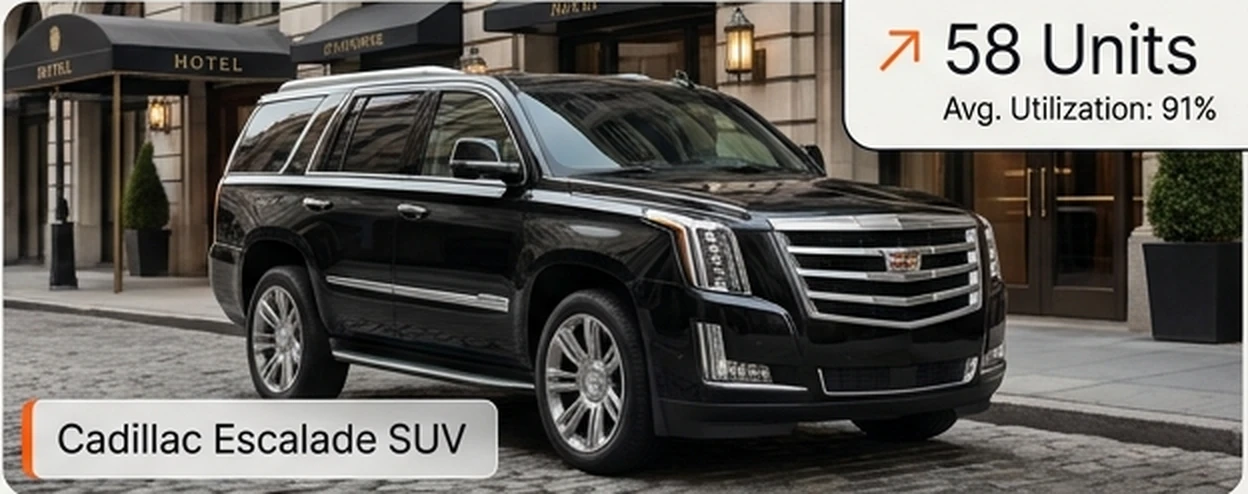 Cadillac Escalade SUV from the operator's fleet